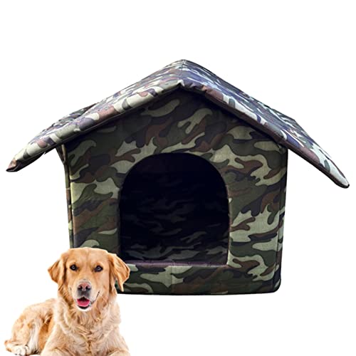 Katzenhaus Outdoor | Wasserdichtes Katzenhaus Outdoor | Oxford Schmutzabweisende Katzenhütten für Draußen | Faltbare tragbare Hundehütte | Wasserdichter Katzenschutz für Wildkatzen, Streunkatzen, von TONGFENG