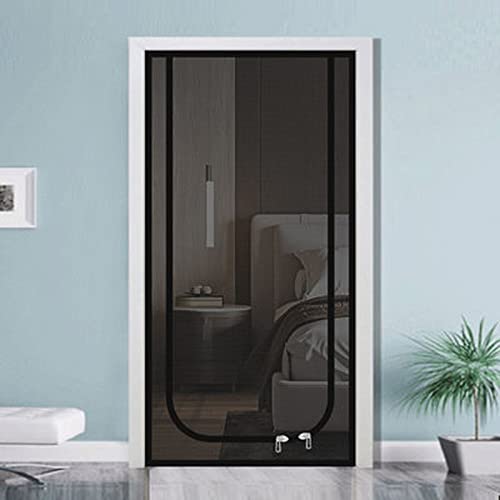 TONGha Custom Screen Door Anti-Moskito Fliegengitter Mesh Selbstklebend Tür Balkon Mesh Netz mit Reißverschluss Anti-Tearing Reißverschluss Türnetz von TONGha