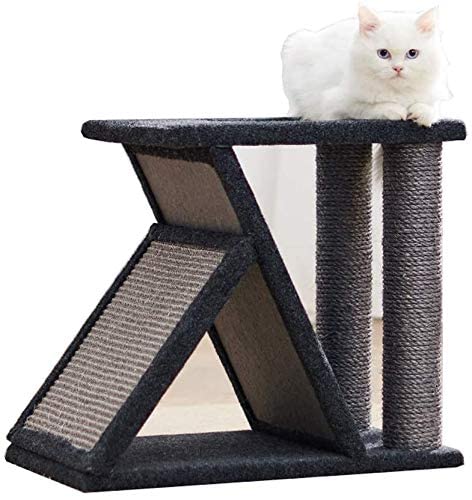 TONPOP Katzen-Klettergerüst Katzen-Klettergerüst Kratzbrett Regal Bequemes Katzen-Aktivitätszentrum Spielzeug Vier Jahreszeiten Universal for Indoor Pet Bedding ture (Color : Black) (Color : von Tonpop