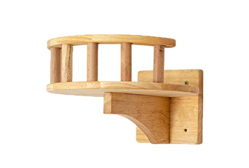 TONPOP Pet Furniture Klettergerüst aus Holz Katzenwandstufen Kratzbaumturm Wandbehang Kätzchen-Spielzeughaus Stratch-Pfosten mit Leitplanke (Size : 30cm) () von TONPOP