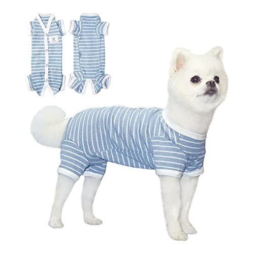 TONY HOBY Shirt für Hunde, Hundeshirt Hunde Schlafanzug Hundepyjama Haustierbekleidung Hund Jumpsuit Weich Und Atmungsaktiv Für Kleine Mittel Große Hunde (Mädchen-Hellblau, M) von TONY HOBY