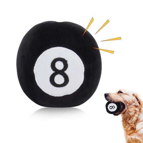 TONYFY Hundespielzeug-Bälle – Kaubarer Plüsch-Billard für Hunde, weicher Quietschball für Haustiere, gefüllt mit flauschigen, langlebigen Indoor-Outdoor-Hunde-Puzzle-Spielzeug, Geburtstag für Welpen, von TONYFY