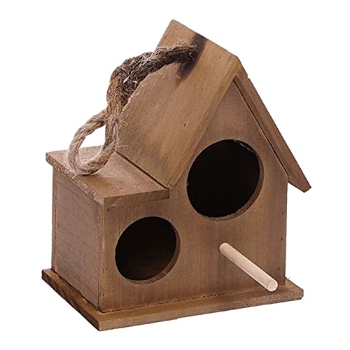 Vogelkäfige Vogelhaus aus Holz für den Außenbereich, warme Zuchtbox, Garten, Heimdekoration (braun) Vogelträger (Color : Bronze, Size : S) (Brown M) von TONZN