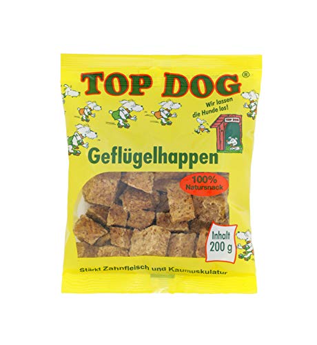 Top Dog Geflügelhappen - 100% Geflügel - Trainingssnack - Premium Qualität aus Deutschland (Beutel, 200g) von TOP DOG Heimtiernahrungs GmbH