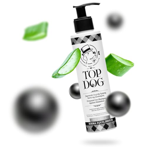 Hundeshampoo - Gegen Gerüche und Juckreiz - 96% Natürliche Inhaltsstoffe - für Empfindliche Haut – Wirtschaftlich, Ergibt 2,5 Liter - Top Dog Derma von TOP DOG