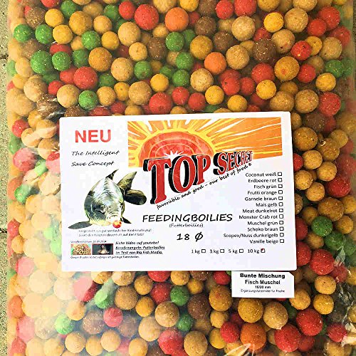 TOP SECRET Futterboilie 10Kg 16-20mm Fisch-Mix von TOP SECRET