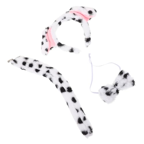 TOPBATHY 1 Set Hunde Anziehset Haarreifen Performance Kostüm Zubehör Hundekostüm Cosplay Tierkostüm Cosplay Tierschwanz Tierohr Stirnband Haarband Cosplay Hundeohr Stirnband von TOPBATHY