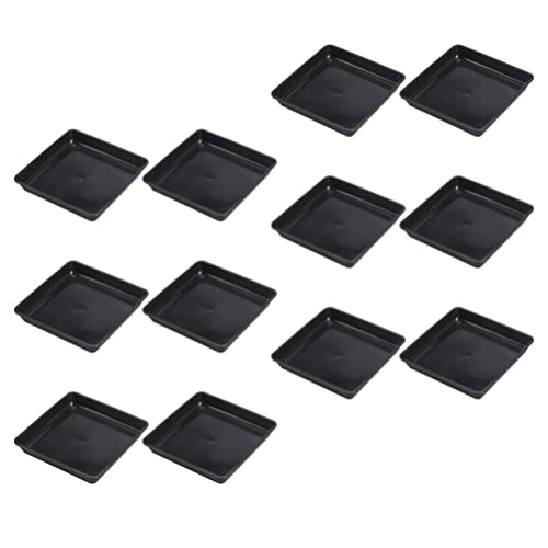 TOPBATHY 12 -Pcs Quadratische Pflanzenuntertasse Blütenschale Pflanzentrockenträger -Sukulenten Für Innenräume Und Freien Wasserfängerschale Pflanzenstabschale Anbau Von Tabletts 5. 9X5. von TOPBATHY