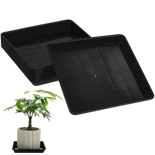 TOPBATHY 12 -Pcs Quadratpflanztaucer Blütenschale Pflanzentropfen -Tabletts -Sukkulenten Für Innenräume Und Freien Wasserfängerschale Pflanzenstabschale Anbau Von Tabletts 7. 08X7. 08In von TOPBATHY