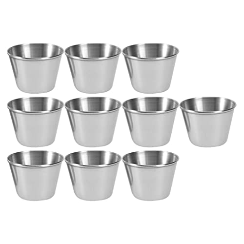 TOPBATHY Messbecher Gewürze Cups Kuchenform 10 Stücke Sauce Cup Ramekin Diping Sauce Tasse Tomatensauce Salat Tasse Gewürz Gewürz Gravy Cups für Home Restaurant Tortenform Geschirrtuch von TOPBATHY