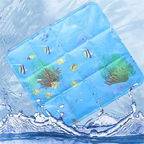 TOPBESTOR Gel Kühlmatte Eiskissen Kissen Stuhlkissen Wasser Sitzkissen Cool Pet Pad für Hunde, Katzen, Büro, Auto, Zuhause, Reisen (kein Wasser hinzufügen) von TOPBESTOR