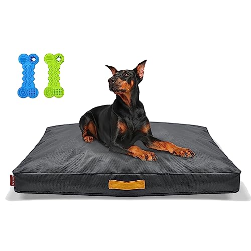 Topchances Orthopädisches Hundebett Grosse Hunde,Hundekissen Waschbar Flauschig,Hundematte,Hundematratze mit Abnehmbarem Deckel, für Kleine, Mittelgroße und Große Hunde(L 91 x 69 x 7,5 cm) von TOPCHANCES