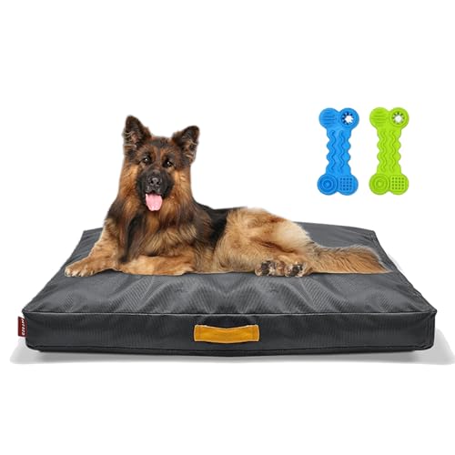 Topchances Orthopädisches Hundebett Grosse Hunde,Hundekissen Waschbar Flauschig,Hundematte,Hundematratze mit Abnehmbarem Deckel, für Kleine, Mittelgroße und Große Hunde(M 76 x 51 x 7,5 cm) von TOPCHANCES