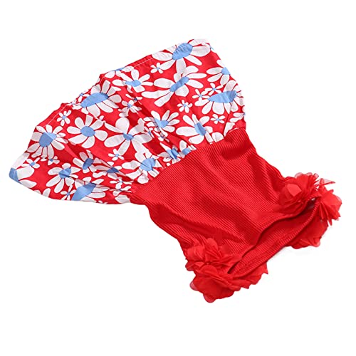 Blumen-Welpenkleid, Hundekleid, Pullover-Design, Sommerkleidung, Stilvolles Rot für Fotoaufnahmen (S) von TOPINCN