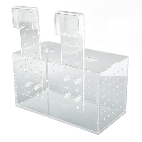 TOPINCN Fischzuchtbox, Rundes Loch-Design, Transparent, Aquarienbruthaken, Installation Sicher für Aquarien (17 * 9 * 10 cm) von TOPINCN