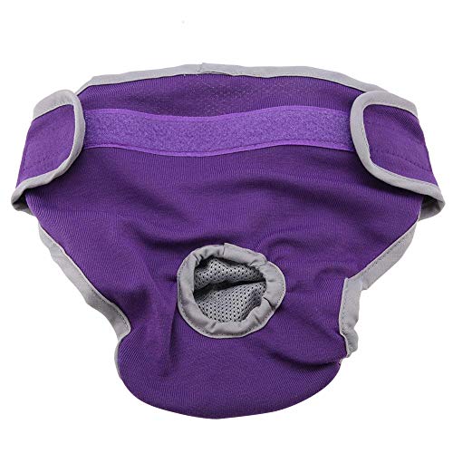 TOPINCN Hund Unterwäsche Baumwollgewebe Flexible Physiologische Hose Puppy Weibliche Pet Sanitärwindel für Kleine Mittelgroße Hunde(M-lila) von TOPINCN