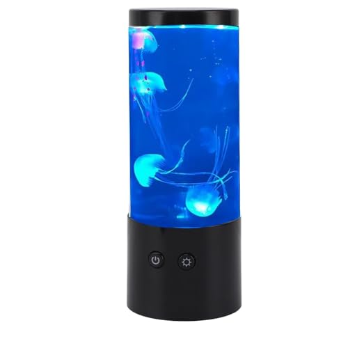 Qualle Lampe, LED Bunte Nacht Helles, Lebensee Dekorative Quallen Tanktisch Lampe Aquarium Licht, USB -Bubble -Jellyfishs Night Light Desk Stimmungslampe für Home Schlafzimmer von TOPINCN