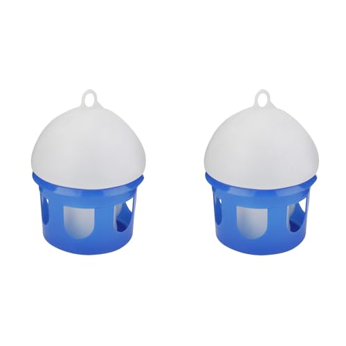 TOPINCN 2PCS Automatischer Vogelfutterspender für Vögel, 4 L, Wassertopf, Behälter für Tauben, Hühner, Papageien, Enten, Geflügel von TOPINCN