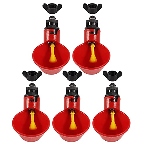 5PCS Automatische Trinker, Huhn Vogel Automatische Trinker Nippel Einfache Verwendung Wasser Trinkbecher Schüsseln für Kleintiere Bauernhof(03) von TOPINCN