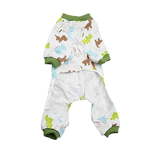 Welpe Cartoon Pyjama Katze Overall Kleines Haustier Baumwolle Kleidung weich Home Kostüm (M) von TOPINCN