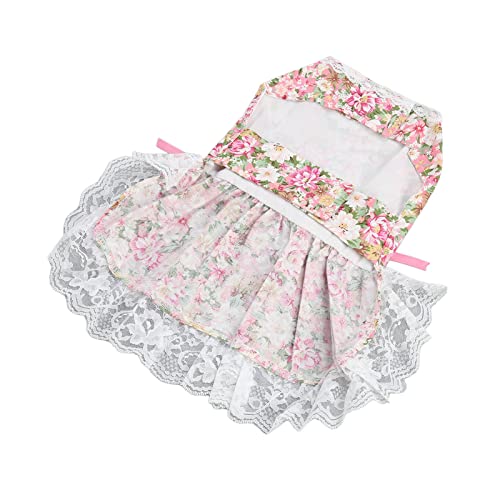 Süßes Welpenkleid, Stilvolles Rosa Weiches Hundekleid für den Alltag Zur Hochzeitsfeier (L) von TOPINCN