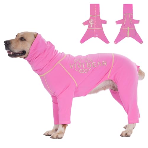 Hundebody Nach Op Atmungsaktiv Dehnbar Bequem Jumpsuit Op Body Hund Kastration Hündin Rüde mit Reißverschlüsse und Berühren der Wunde Vermeiden Medical Pet Shirt Hund Heilung von Wunden Rose XL von TOPSOSO