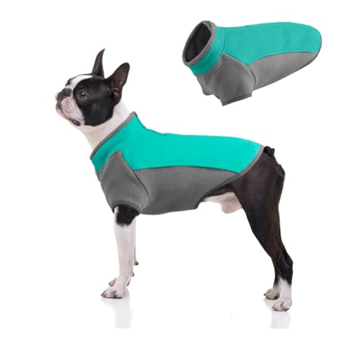 Hundepullover für kleine bis mittelgroße Hunde Mantel Polar Fleece Hundejacke Pullover Hundewinterweste mit Polo Shirt Reißverschluss Design für tägliche Spaziergänge, Training, Wandern, Reisen, S von TOPSOSO