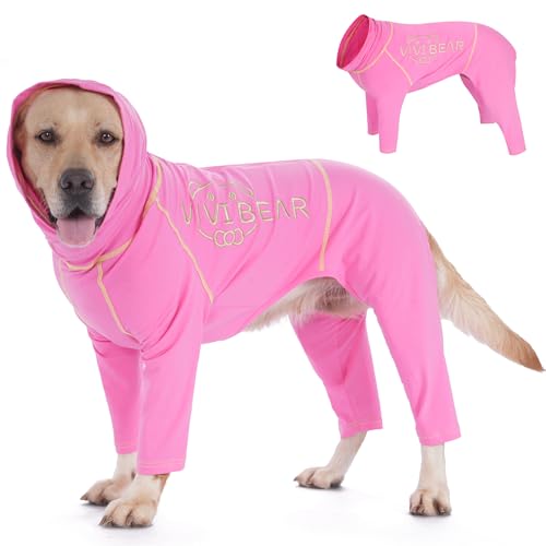 TOPSOSO Hundebody Nach Op mit Reißverschluss Berühren der Wunde Vermeiden Body für Hund Nach Op Atmungsaktiv Leicht ist Alternative Aufblasbare Halskrause für Hunde Geeignet für Große Hunde(Pink XXL) von TOPSOSO