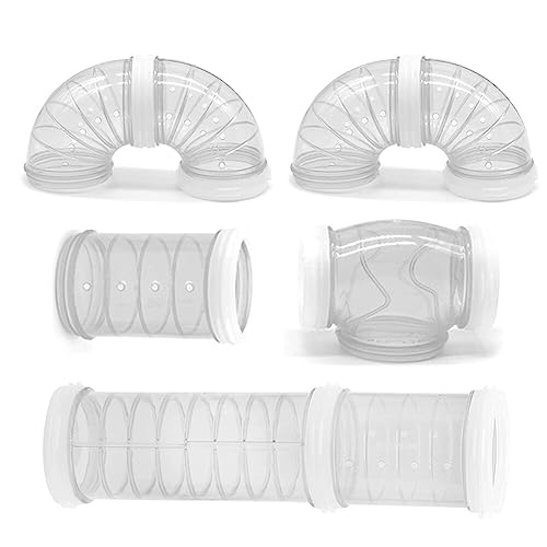 8 Teile/satz Hamster Rohre DIY Hamster Externe Verbindung Tunnel Track Transparent Externe Rohr Kit Hamster Käfig Zubehör von TOPWEL