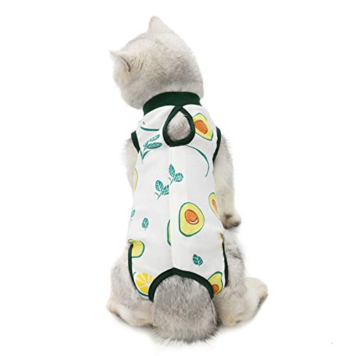 TORJOY Kätzchen-Genesungsanzug für Katzen, für Bauchwunden oder Hauterkrankungen, Alternative für Katzen und Hunde, nach Operationen, empfohlen von Tierärzten (M (6-8 1bs), Avocado) von TORJOY