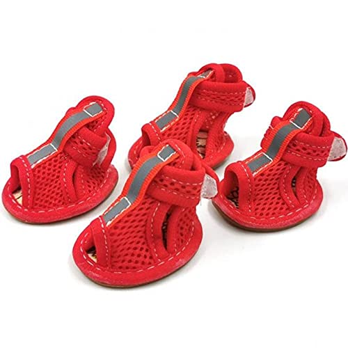 Sommer-hundeschuhe Breathable Ineinander Greifen Welpen Haustier Hund Schuhe Für Kleine Hunde Katzen Netter Anti-rutsch-Chihuahua Mops Sandalen Schuh von TOSSPER