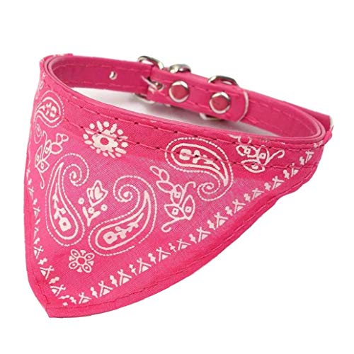 TOSSPER Pet Bandana Triangle Lätzchen Schal Hund Katze Halsband Verstellbar Kerchief Pet Halstuch Kleid 31cm Rose Red von TOSSPER