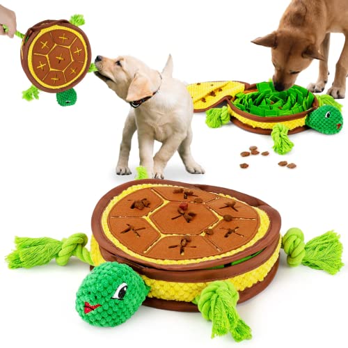 TOTARK Snuffle Dog Mat Futternäpfe Interaktives Welpenspielzeug, 3 in 1 Kauspielzeug für Hunde Langsames Futterspiel für Langeweile Hund Pädagogisches Quietschspielzeug Haustierspielzeug für große Rassen mittelgroße und kleine Hunde von TOTARK