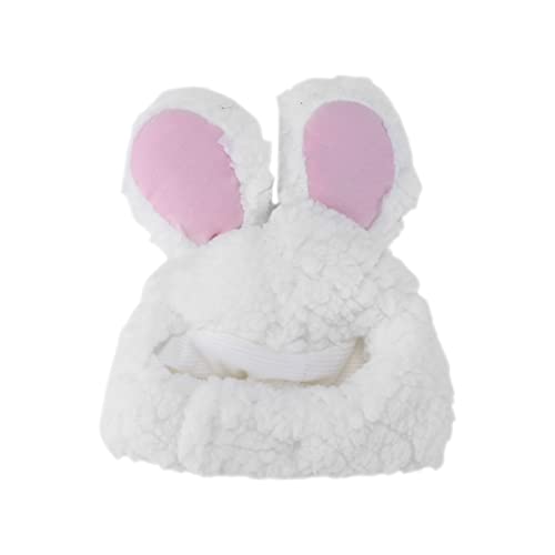 Bunny Hat Cat, Hasenhut Mit Ohren Für Katzen, Plüsch, Niedliches Kostüm, Hasen-Kopfbedeckung Für Kleine Tiere, Halloween Partykostüm Geschenk zum Valentinstag von TOTITOM