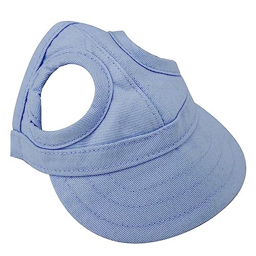 TOTITOM Haustier-Baseballmütze, Haustier-Hundekatzen-Baseball-Außenkappe Sunbonnet, Modisches Haustier-Sunbonnet Mit Ohrlöchern(L-Blau) Geschenk zum Valentinstag von TOTITOM