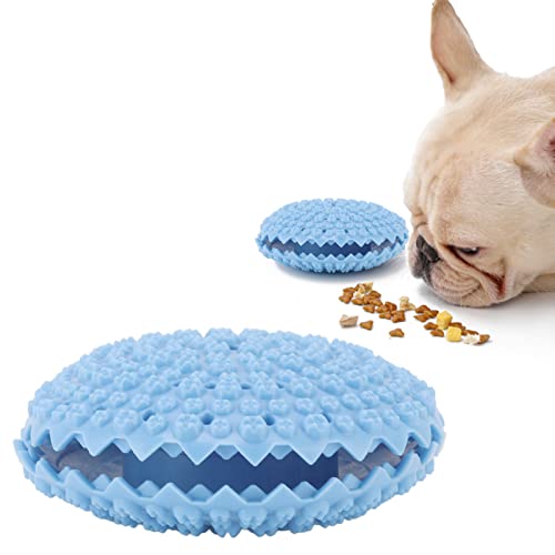 TOTITOM Leaky Food Toys für Hunde, TPR Interactive Bite Resistance Teeth Cleaning Dog Puzzle Toys, Training Treats Toys für Hundewelpen(blau) Geschenk zum Valentinstag von TOTITOM