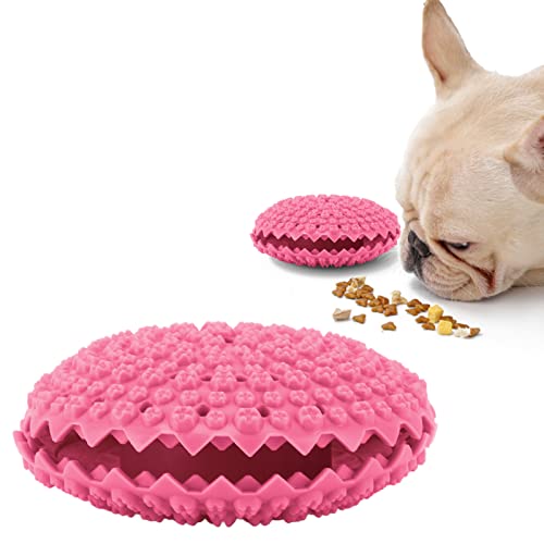 TOTITOM Leaky Food Toys für Hunde, TPR Interactive Bite Resistance Teeth Cleaning Dog Puzzle Toys, Training Treats Toys für Hundewelpen(rot) Geschenk zum Valentinstag von TOTITOM