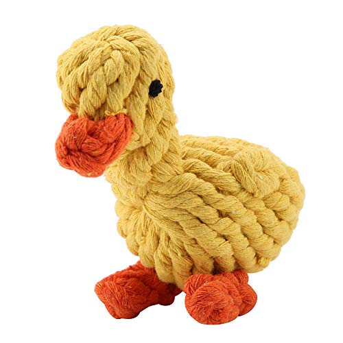 TOUISEDGI Cute Duck Shape Dog Toy Cotton Rope Puppy Chew Fetch Toy for Pet Teeth Cleaning 4.7 * 3.2in von TOUISEDGI