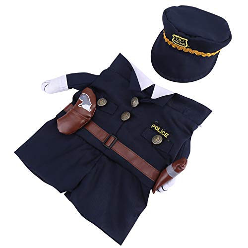 TOUISEDGI Pet Cosplay Costume Cute Police Uniform Daily Party Clothes for Halloween Christmas Theme Parties (3 Size) von TOUISEDGI