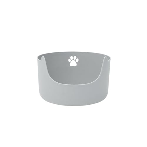 Katzentoilette Große Katzentoilette, spritzwassergeschützt, offene Katzentoilette, leicht zu reinigen, Keine Installation erforderlich Leicht zu Reinigen Katzentoilette (Color : Gray, Size : A) von TOWINE