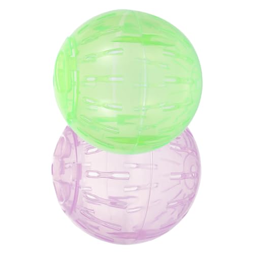 TOYANDONA 2St Hamster Laufball Katzenspielzeug Hundewerfer Rad Rennmäuse Hundespielzeug Hamster Spielzeug hamsterspielzeug hamsterzubehör Meerschweinchen-Übungsbälle Zwerghamsterball Plastik von TOYANDONA