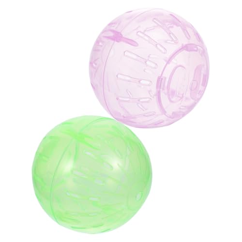 TOYANDONA 2st Hamster Laufball Guinea-gymnastikbälle Spielzeughamster Rennmaus-Ball Haustier Spielzeug Hamster-laufstall-Flucht Kratzspielzeug Hamsterkäfig Hamster Kauen Rennmäuse Plastik von TOYANDONA