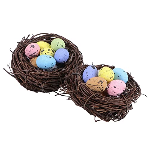 TOYANDONA 2st Ostern Vogelnest Dekorative Vogelnester Vogelbrutnest Simulation Zweig Vogelnest Gefälschter Vogel Gastgeschenke Für Ostern Ostereier Vögel Künstlich Styropor Lieferungen von TOYANDONA