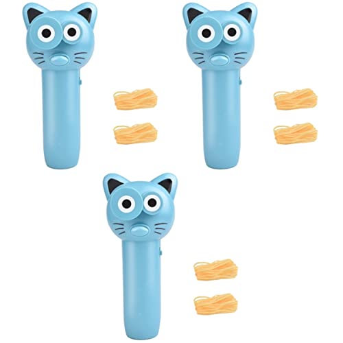 TOYANDONA 3 Sets Party Blauer Zauberstab Kindergeschmack Übungsspielzeug ohne Form Geschenkersatz Spielzeug Interessant Seil Teaser Katze Niedlich im Freien Haustierbatterien für Spiele von TOYANDONA