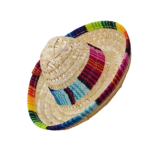 TOYANDONA 3st Mini-Sombrero-partyhüte Hunde-Katzen-Outfits Kleine Hundemützen Fischerhut Für Haustier Welpen-Sombrero Haustierhüte Hunde, Die Hüte Tragen Hund Sonnenhut Stroh Kleiner Hund von TOYANDONA