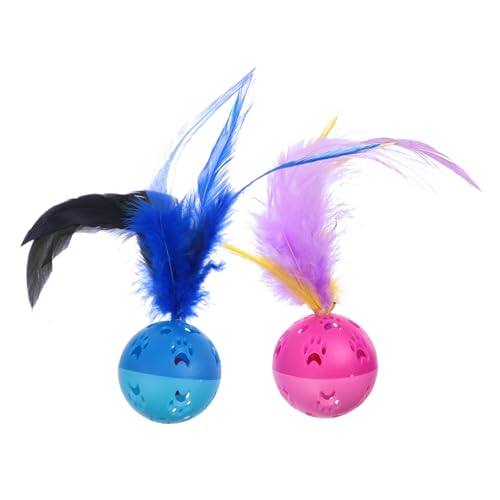 TOYANDONA 4 Stück Glockenball -Katzenspielzeug Cat Treat Toy Kätzchen kauert Feder drinnen Katzenspielzeug Mäuse anregend Katzenball für Haustiere Plastik TOYANDONA 4 Stück Glockenball -Katzenspielzeug Cat Treat Toy Kätzchen kauert Feder drinnen Katzenspielzeug Mäuse anregend Katzenball für Haustiere Plastik von TOYANDONA