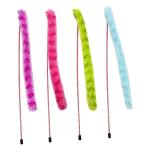 TOYANDONA 4 Stück Katzenangel Teiliges mit Plüsch Katzensticks und Glöckchen Interaktives Federspielzeug für Katzen Langlebig und Spaß für Ihre Haustiere Fördert die Bindung TOYANDONA 4 Stück Katzenangel Teiliges mit Plüsch Katzensticks und Glöckchen Interaktives Federspielzeug für Katzen Langlebig und Spaß für Ihre Haustiere Fördert die Bindung von TOYANDONA