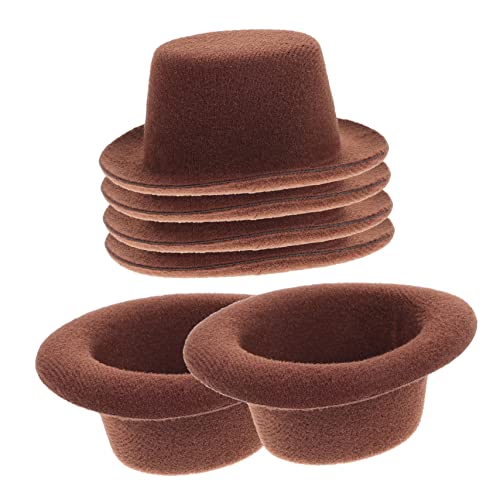 TOYANDONA 6st Mini-cowboyhut Weltraum-Cowgirl Katzen-cowboyhut Katzen-geburtstagsmütze Hund Cowboyhut Hundemützen Für Große Hunde Cowboyhüte Cowboyhut Für Kleine Hüte Kuppel Puppe Stoff Mann von TOYANDONA