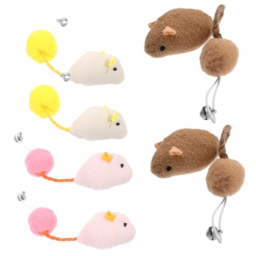 TOYANDONA 6Stücke Mäuse Für Katzen Interaktive Katzenspielzeuge Mit Glocke Für Drinnen Fördert Und Bewegung Weiße Und Braune Mäuse TOYANDONA 6Stücke Mäuse Für Katzen Interaktive Katzenspielzeuge Mit Glocke Für Drinnen Fördert Und Bewegung Weiße Und Braune Mäuse von TOYANDONA