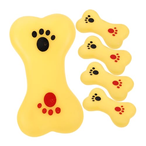 TOYANDONA Beißspielzeug 5Pcs Hund Molaren Sound Spielzeug Knochen Form Hund Kauen Spielzeug Hund Z?hne Spielzeug Pet Schliffe Spielen Hund Welpen Interaktive Spielzeug für Hause Im Freien von TOYANDONA